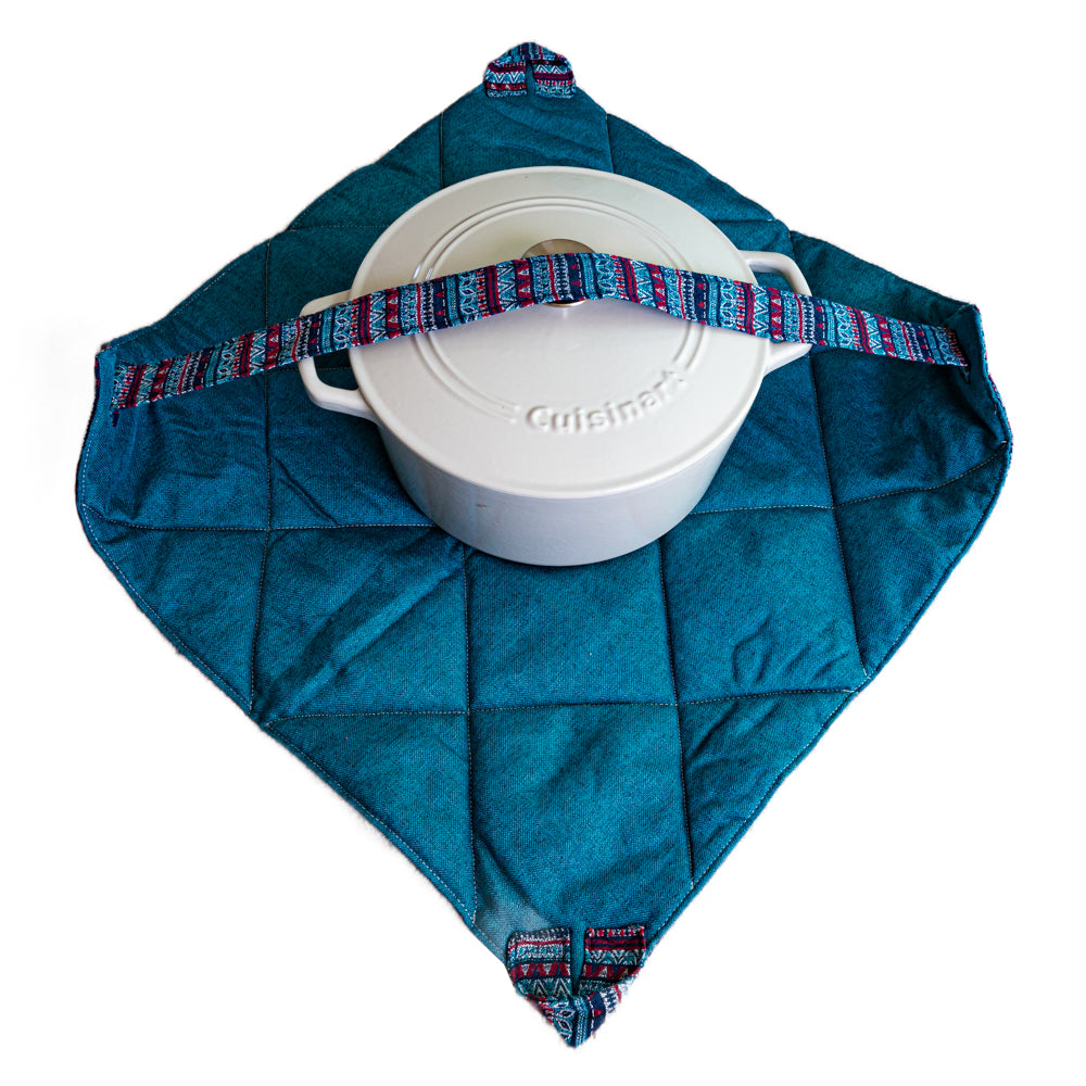 Cookware Tote - Blue and Red Stripe