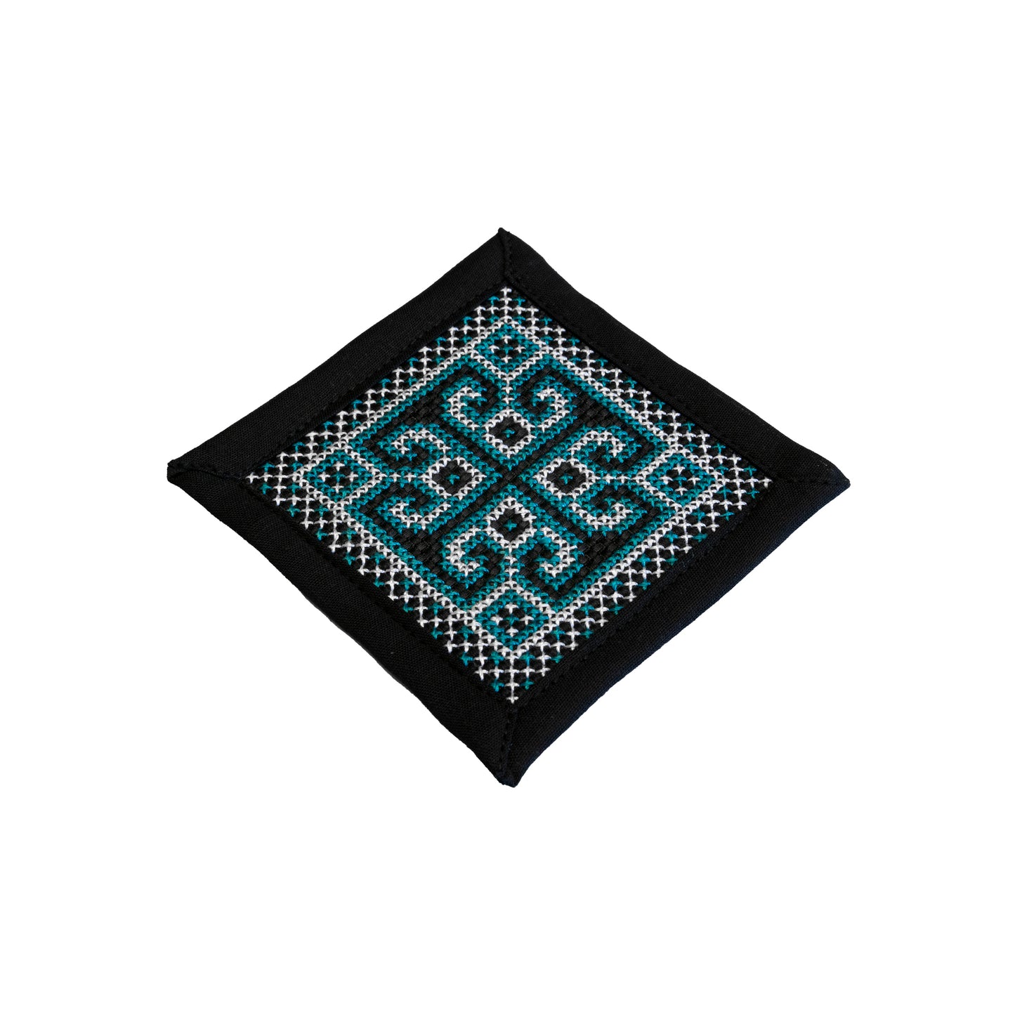 Stitched Coasters - Dark Teal