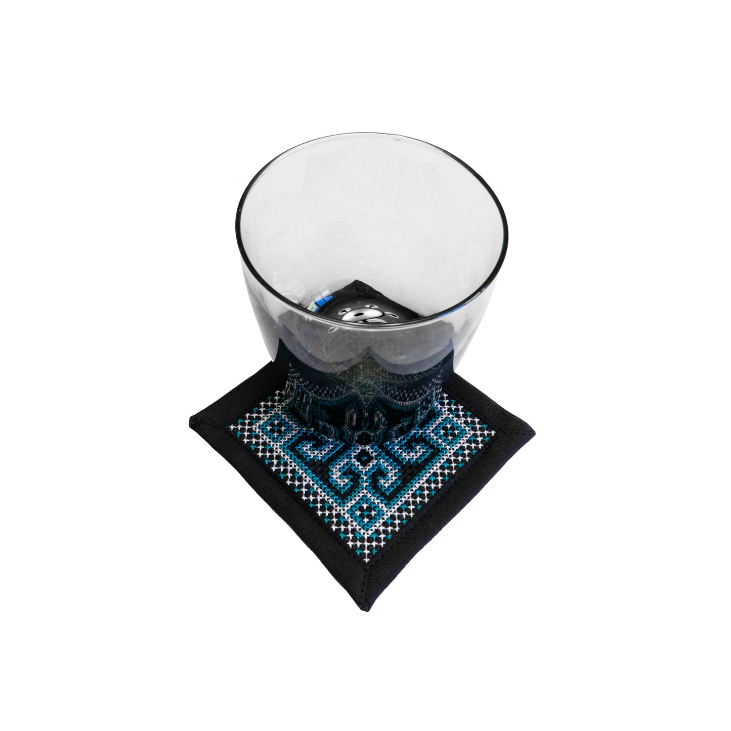 Stitched Coasters - Dark Teal