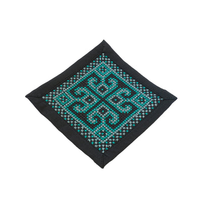 Stitched Coasters - Light Teal