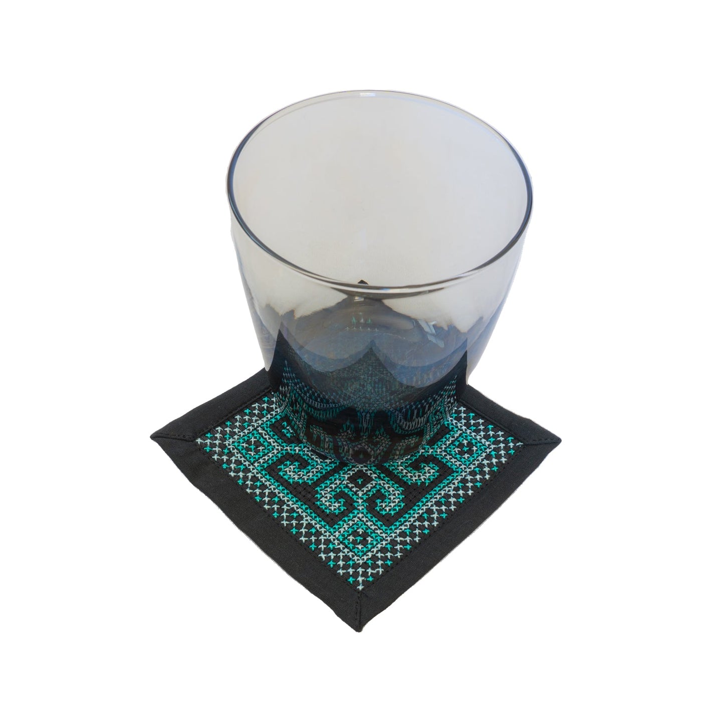 Stitched Coasters - Light Teal